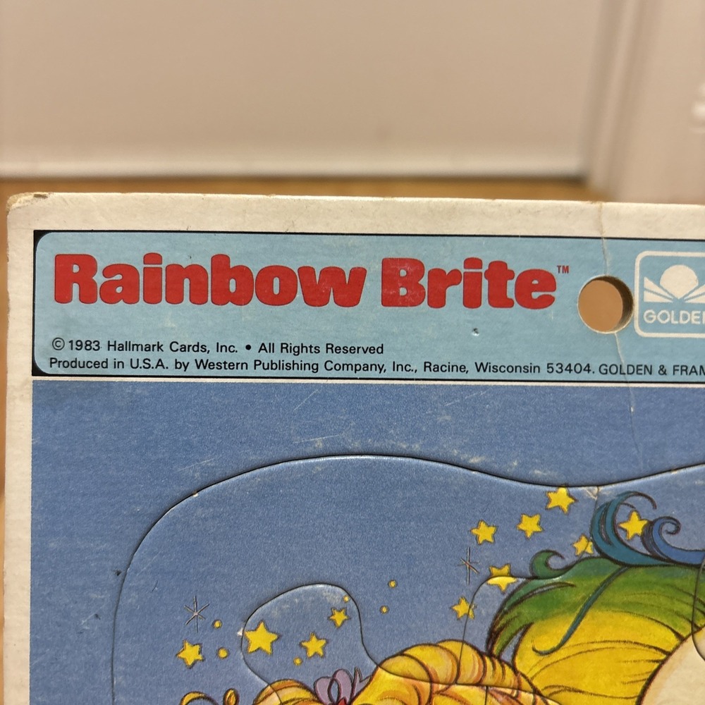 Rainbow Brite Frame-Tray Puzzle Golden 1983 4536A-1 Jigsaw 20 Pieces with Horse - Picture 5 of 5